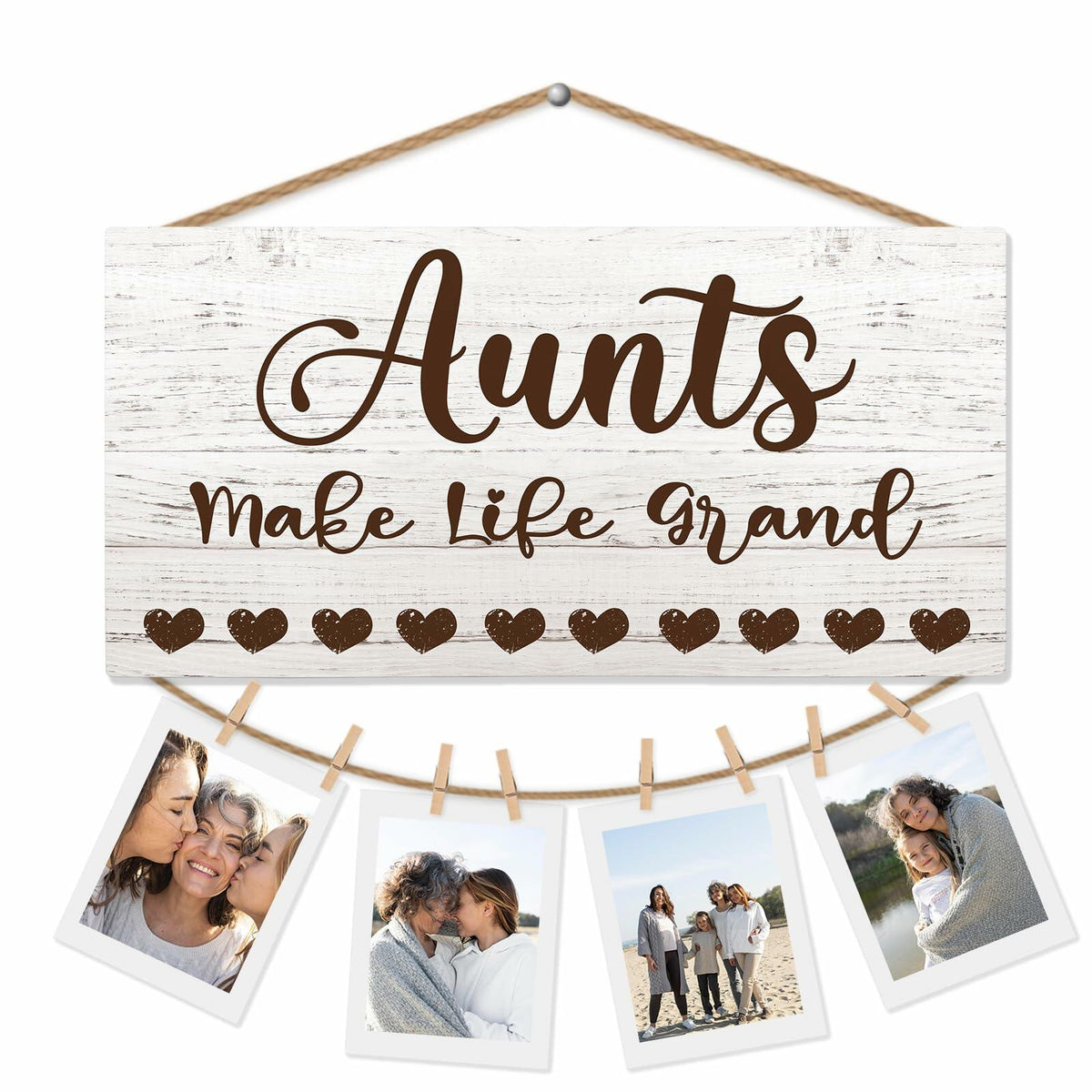 CGBHW Great Aunt Photo Frame Wall Hanging Gift 12x6 Black