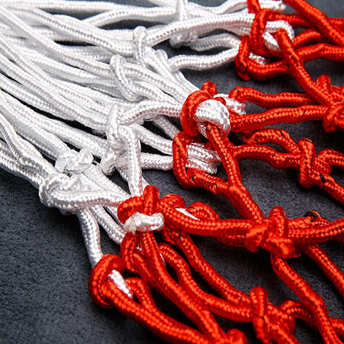 2 Pack Red White Basketball Net 12 Loops Polyester All Weather Durable