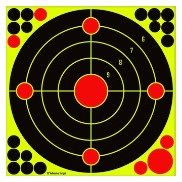 PTPHJEG Silhouette Splatter Targets 12x12 inch Fluorescent Yellow 10 Pack