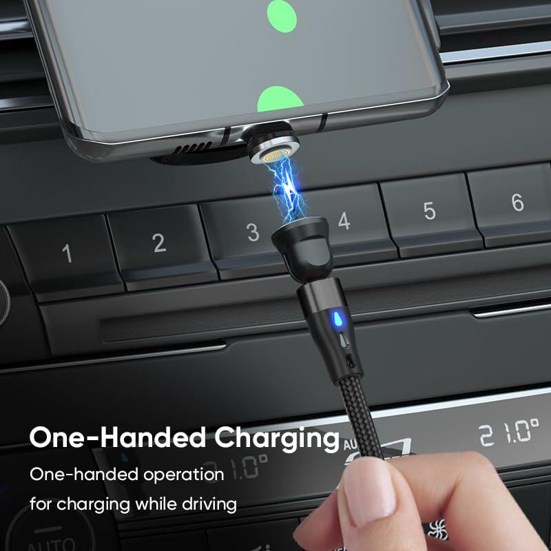 Generic Magnetic PD 60W USB C Charging Cable 3.3ft Black 1pc Aluminum