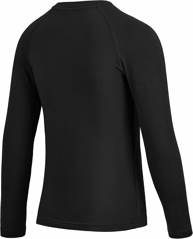 Upocool Youth Boys Compression Long Sleeve Athletic Shirt Black XS Size XS