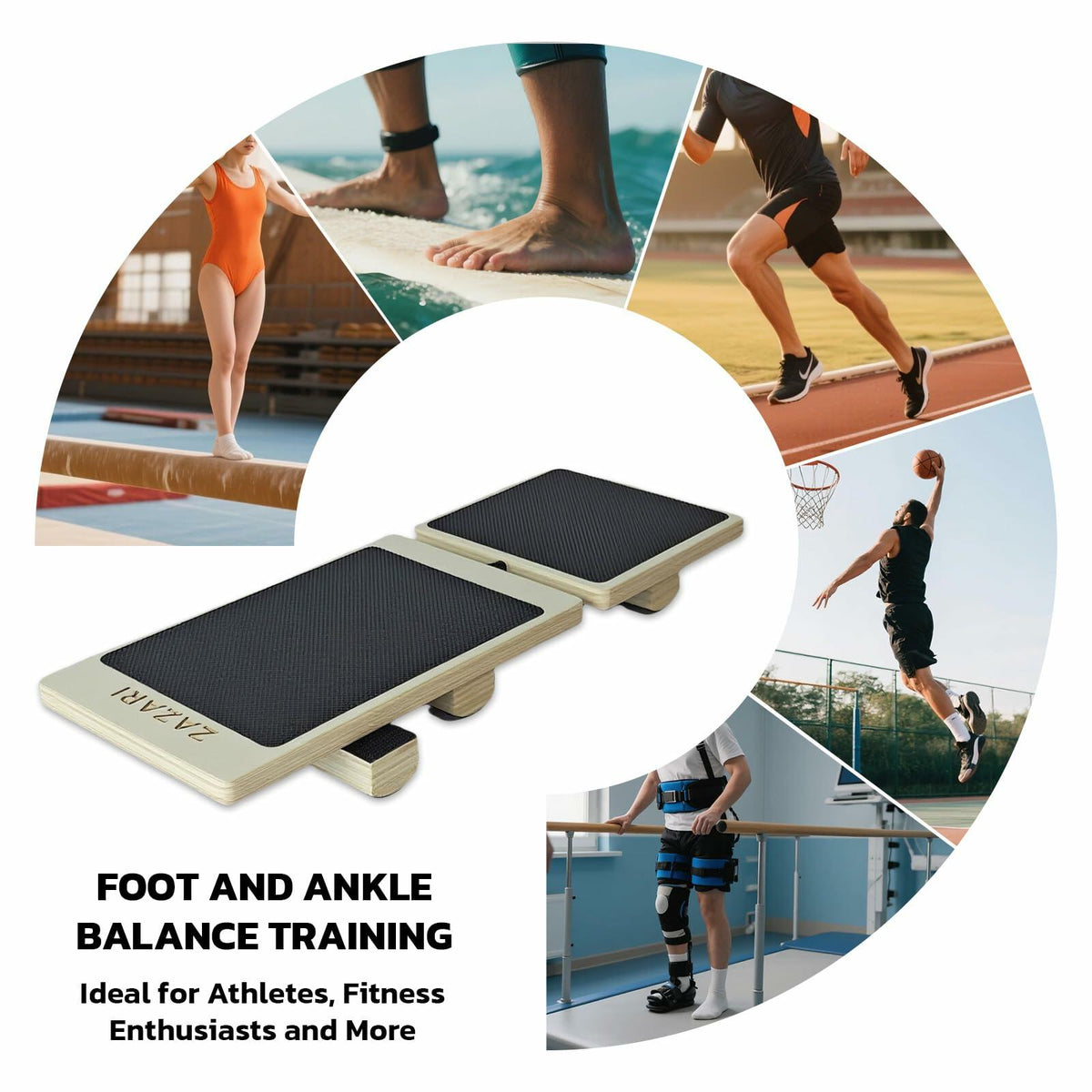 Foot Strengthener & Single Leg Balance Board for Stability and Training