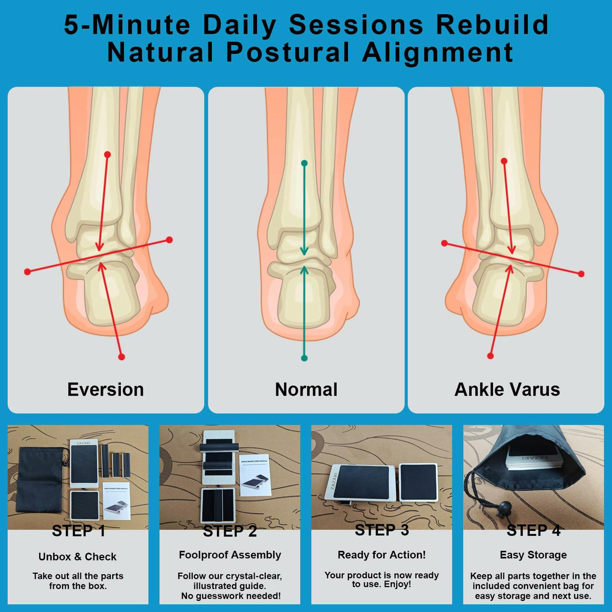 Foot Strengthener & Single Leg Balance Board for Stability and Training