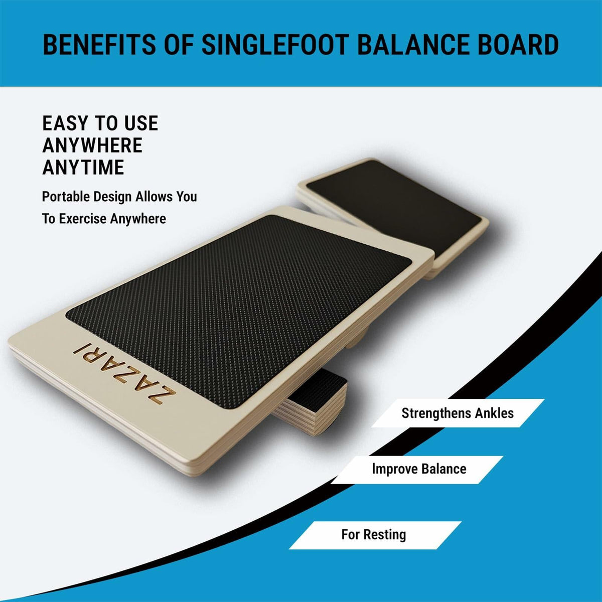 Foot Strengthener & Single Leg Balance Board for Stability and Training