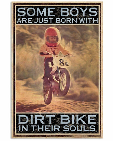 Licpact Metal Wall Sign Dirt Bike Art Retro Black 8x12 Inches