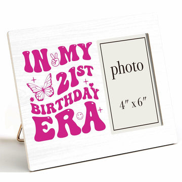 CIANMGD 21st Birthday Wood Picture Frame Polychrome 8x10 Inch