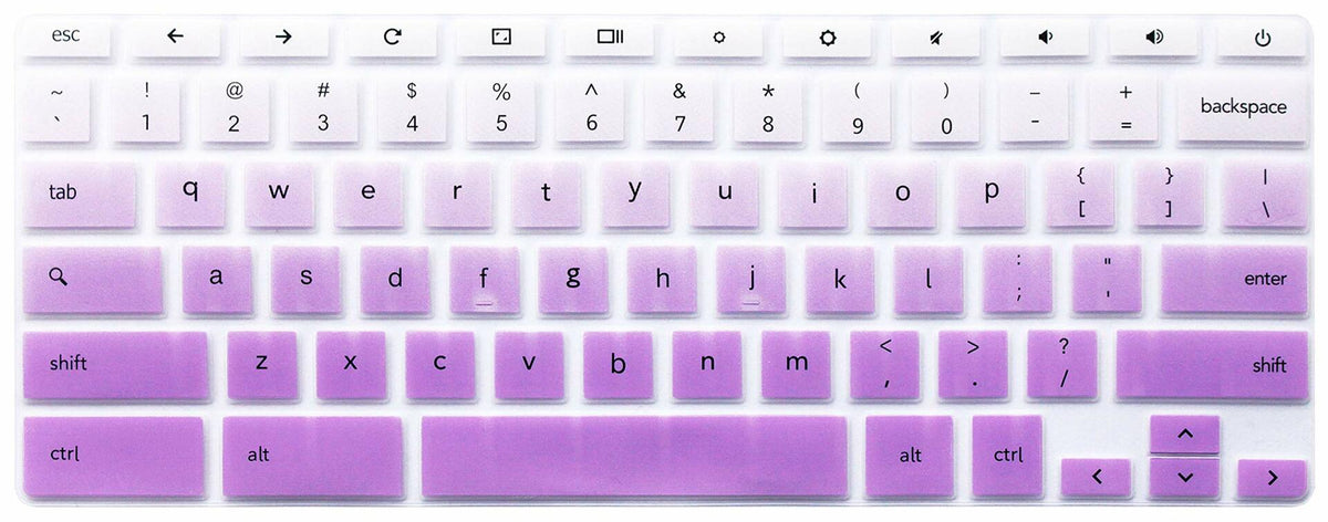 YYubao Keyboard Skin for Samsung Chromebook XE500C13 11.6" Silicone Purple