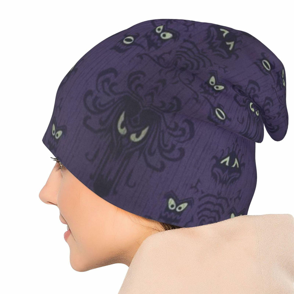 NoUtat Haunted Mansi Slouchy Beanie Hat Lightweight Knit Cap Unisex