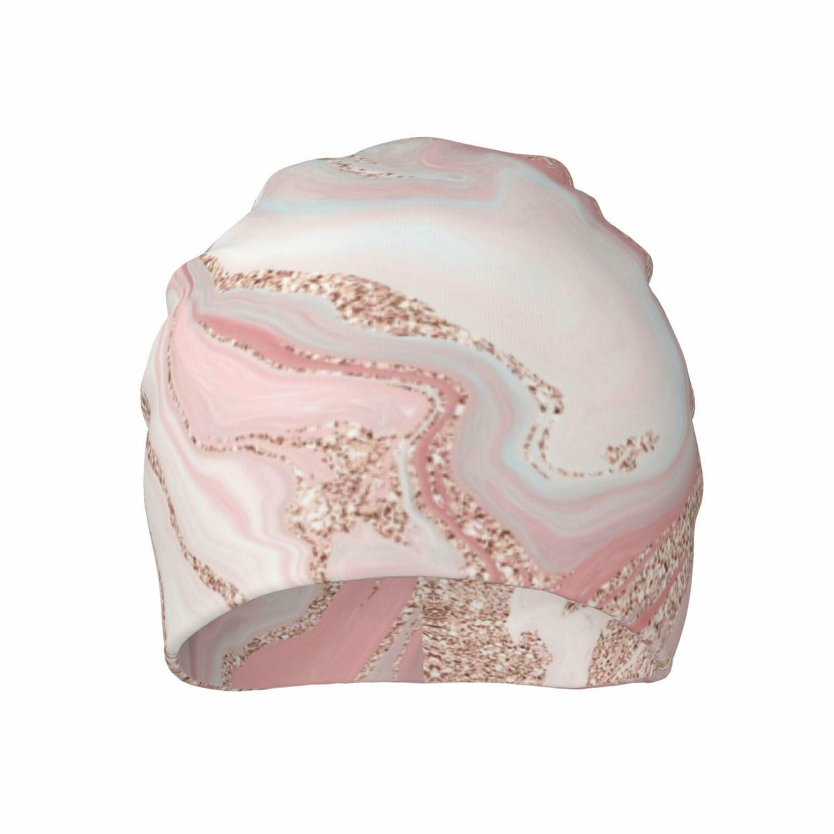 NoUtat Rose Gold Glitter Coral Gray Pastel Marble Slouchy Beanie Hat Unisex