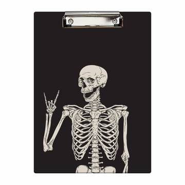 Britimes Wood Clipboard Nursing Clip Board Funny Skull Skeleton A4 Size