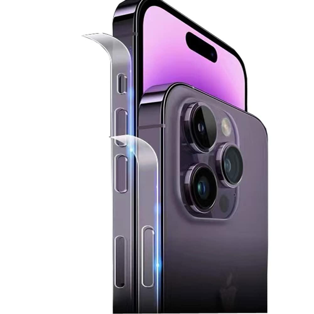 iyanzi iPhone 14 Pro Frame Protective Ultra Thin TPU Hydrogel Film 3 Pack