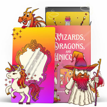 PIRATE WIZARDS Wizards Dragons Unicorns Card Game Fast Action 3-6 Players