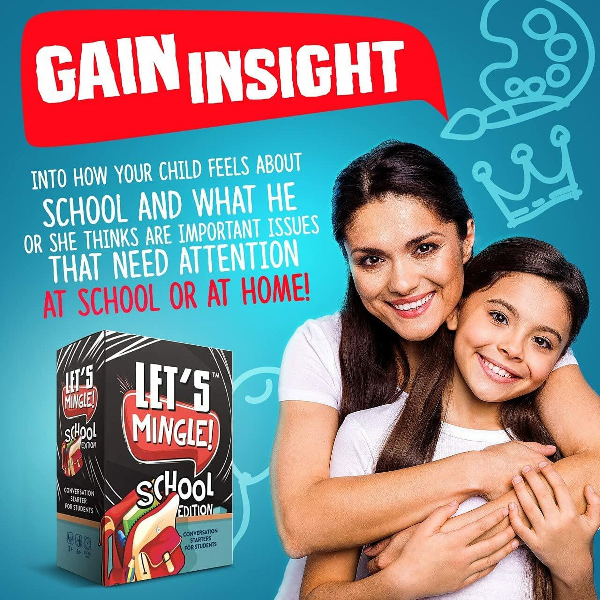 FUN TRIBE Let's Mingle Conversation Starters Game for Kids Ages6+ School Edition