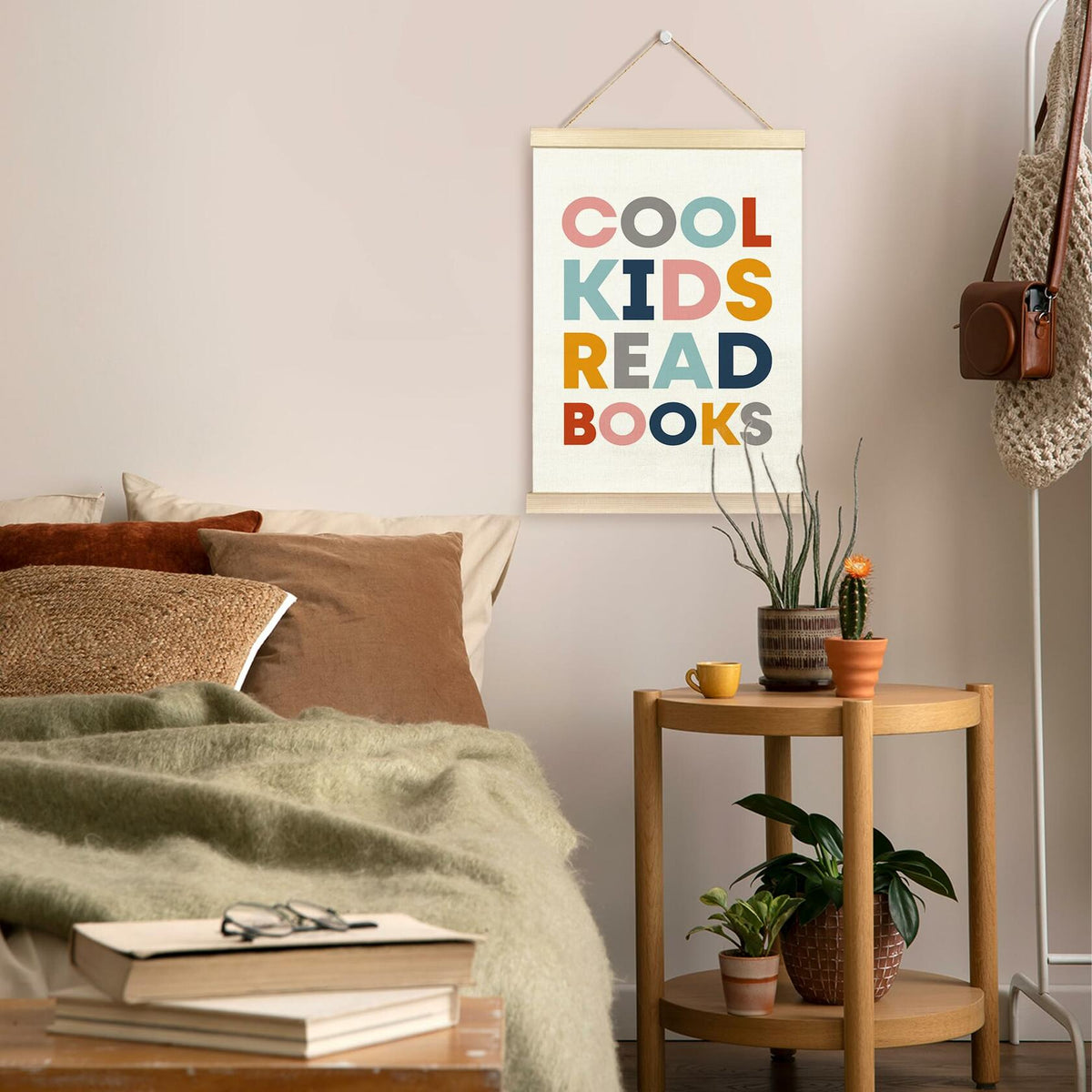 TAEDIN Kids Book Poster Hanger Frame Wooden Colorful 12x16 Space Theme