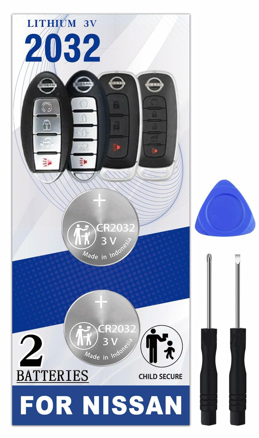 Pinochi Key Fob Battery Replacement for Nissan Smart Remote CR2032 3V