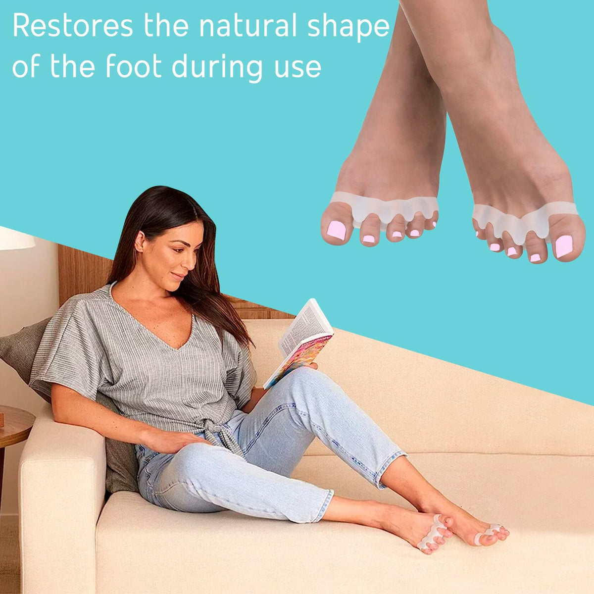 NAMELESS NICHE Toe Separators Bunion Corrector Toe Spacers White 1 Pair