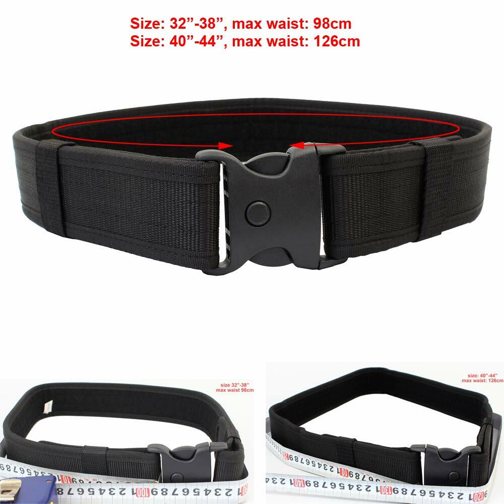 ROCOTACTICAL 5-in-1 Police Duty Web Belt Kit Black Medium 32-38"