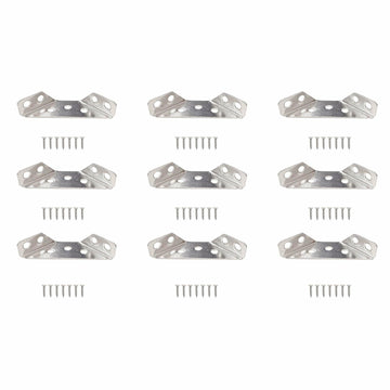 GWYAN 12 Pcs Stainless Steel Furniture Corner Connectors with Screws