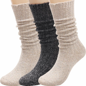 TINTAO Women’s Winter Cable Knit Knee High Boot Socks 3 Pairs Size 5-11 A25