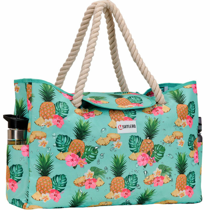 SHYLERO Beach Tote Bag Water Resistant Airtight Pouch Magnetic Snap XX-Large