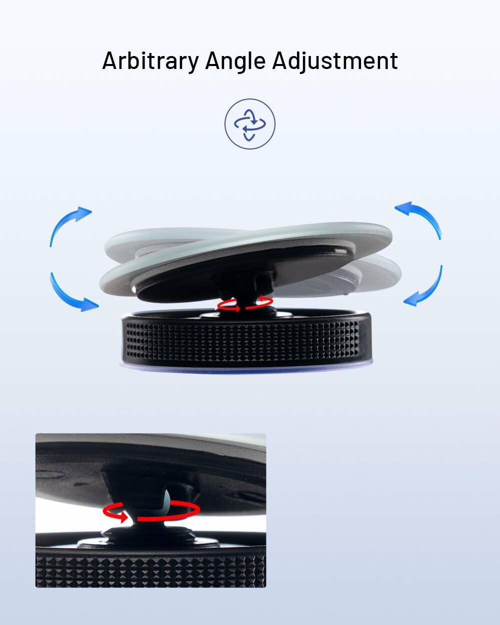 WildAuto Blind Spot Mirrors 2 Pack Round Frameless HD Glass Black 2"