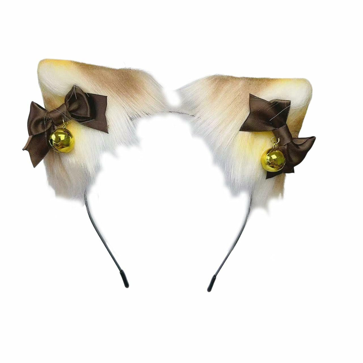 Ekwikzz Cat Ears Headband Clips Cosplay Accessories Punk Gothic Bow Gem