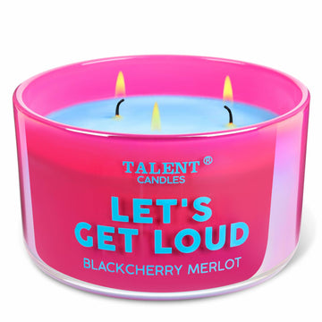 TALENT CANDLES Enjoy Scented Soy Jar Candle 3 Wicks Large Dark Cherry Merlot