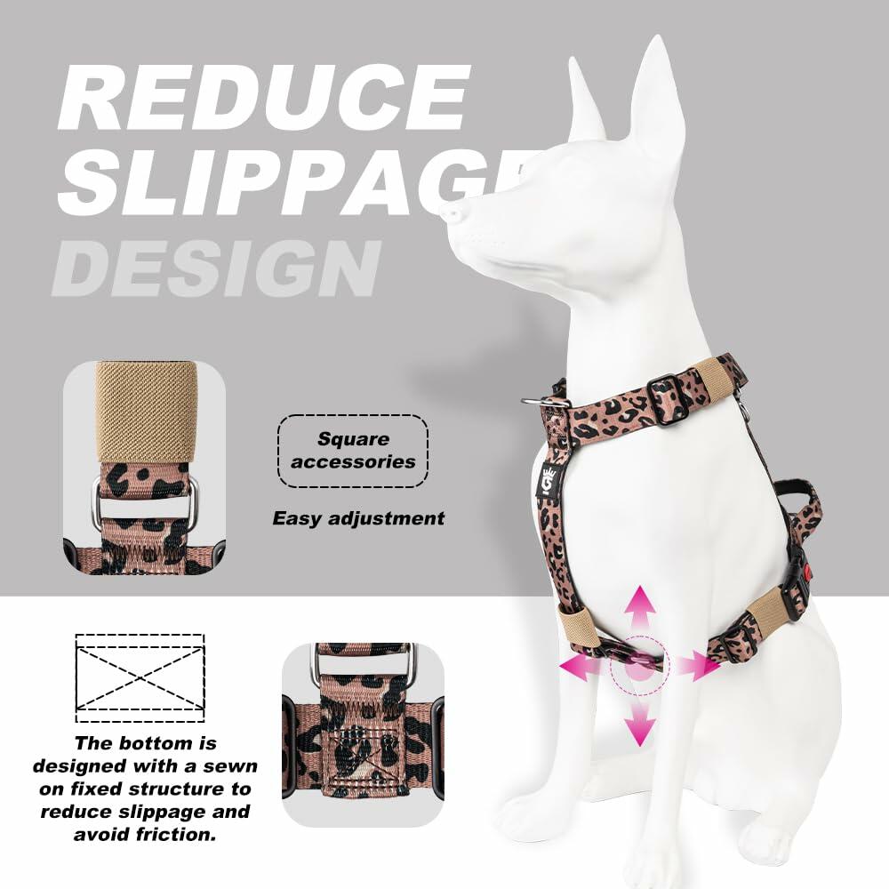 TSPRO Heavy Duty Tactical Dog Harness Adjustable Soft Handle Purple Size L