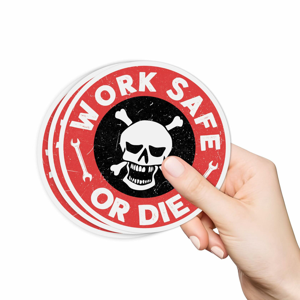 GNAART Work Safe or D*e Lineman Hard Hat Sticker 3 Inch 3Pcs Multi Vinyl