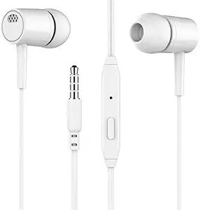 Generic RODIO Wired Earphones with Mic White Premium Affordable India
