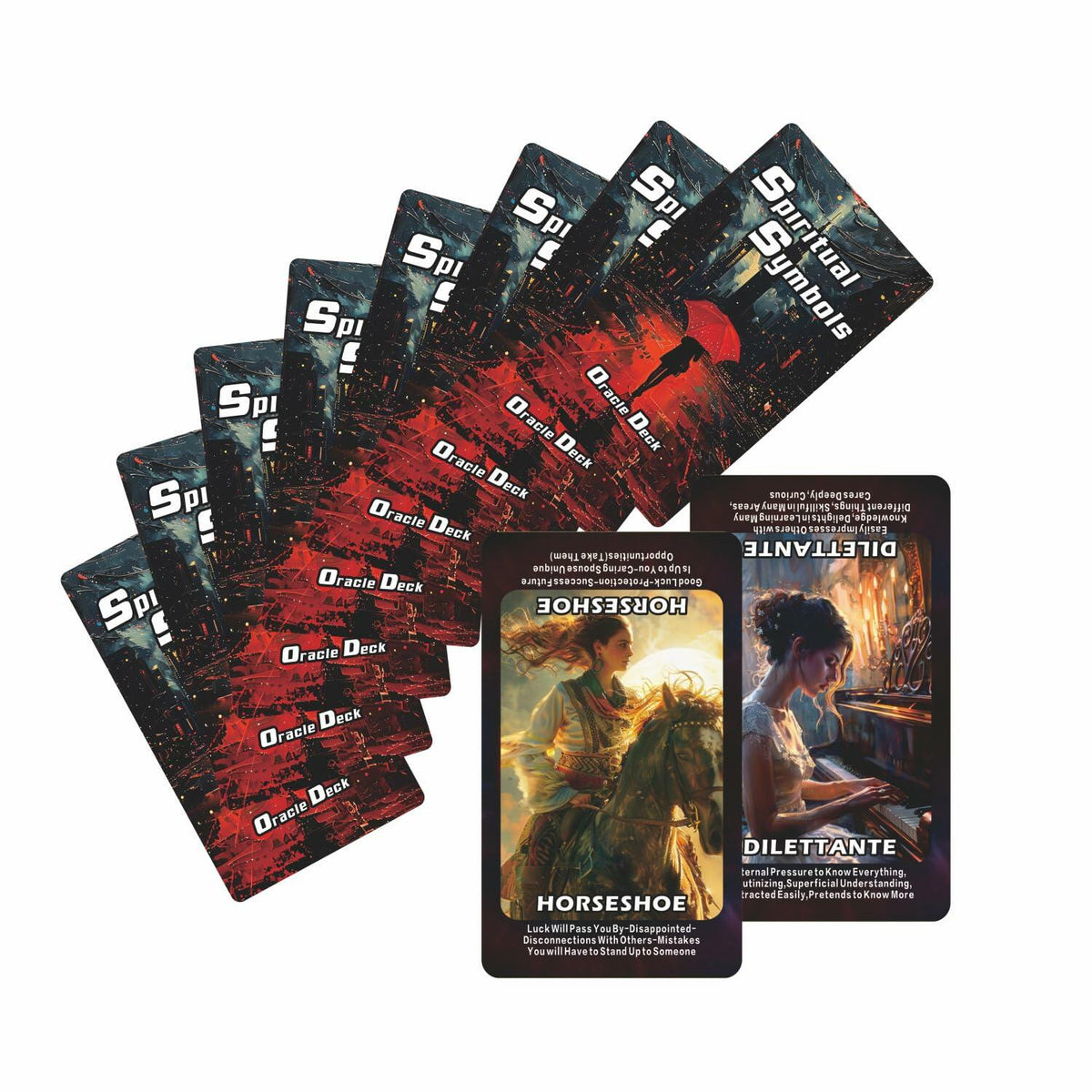 ZHQGYN Spiritual Symbol Oracle Cards Deck for Beginners Life & Psychology