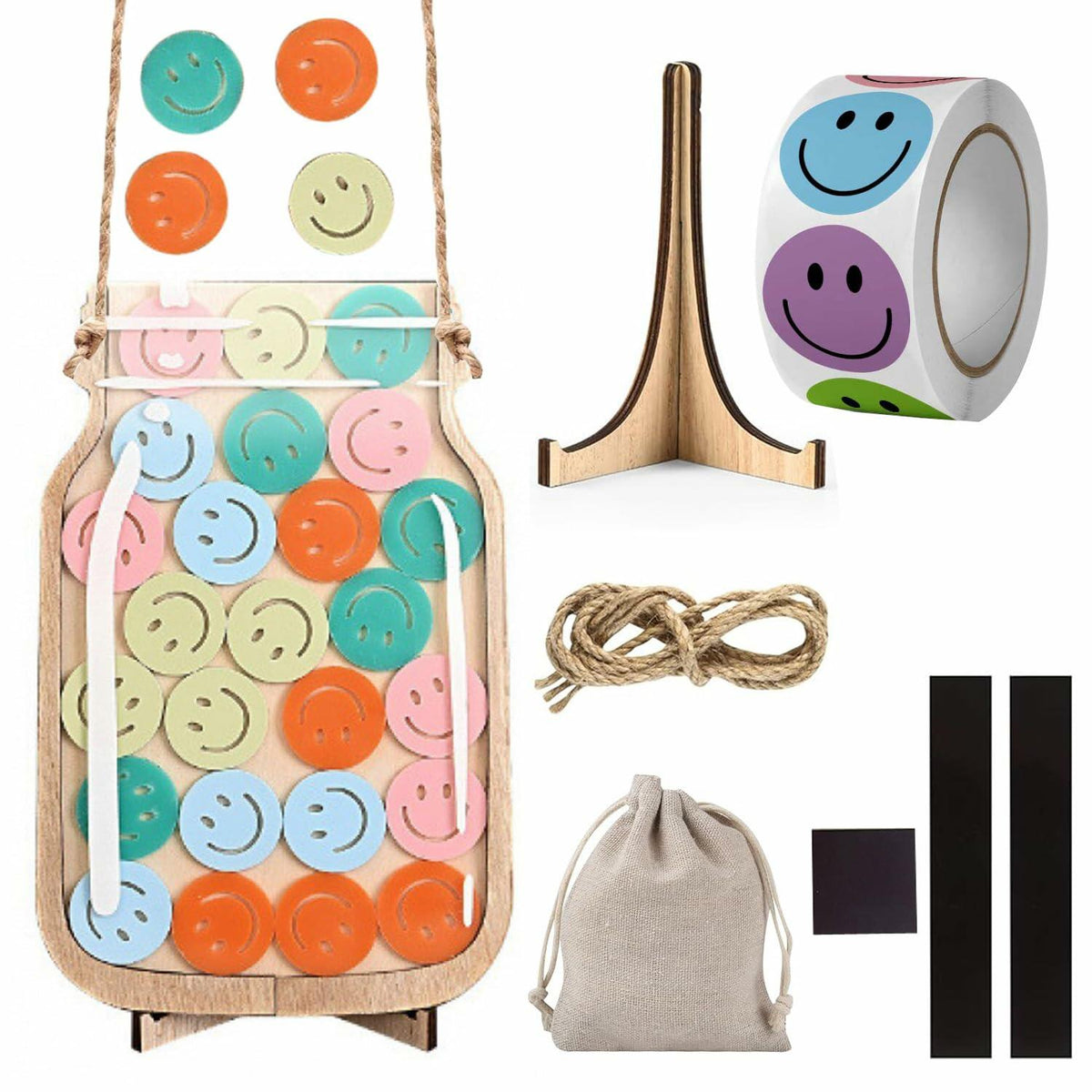 Goodangie00 Magnetic Reward Jar Classroom Board Kids Potty Training Wood Love