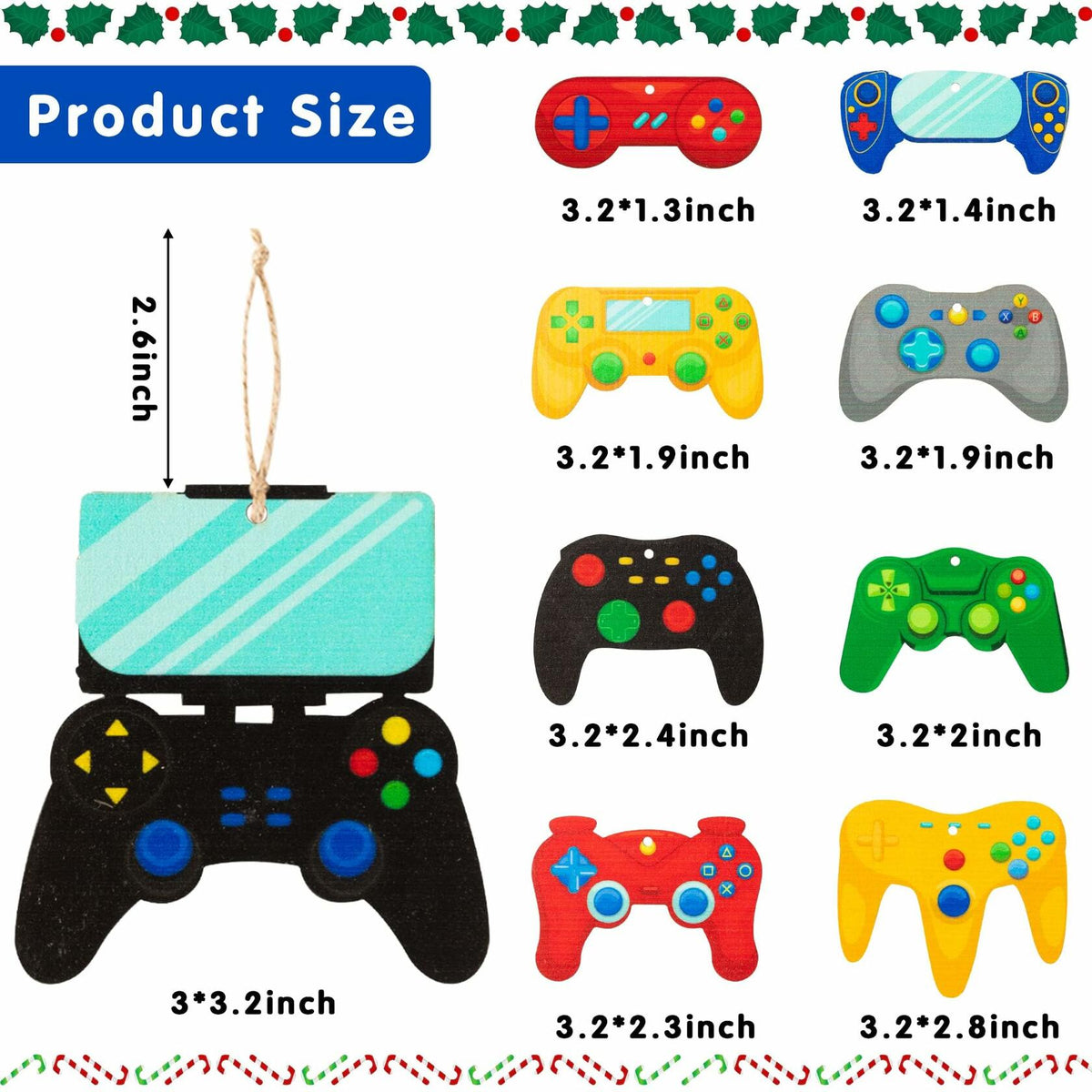 Haooryx Christmas Religious Multi Color Wood Ornaments