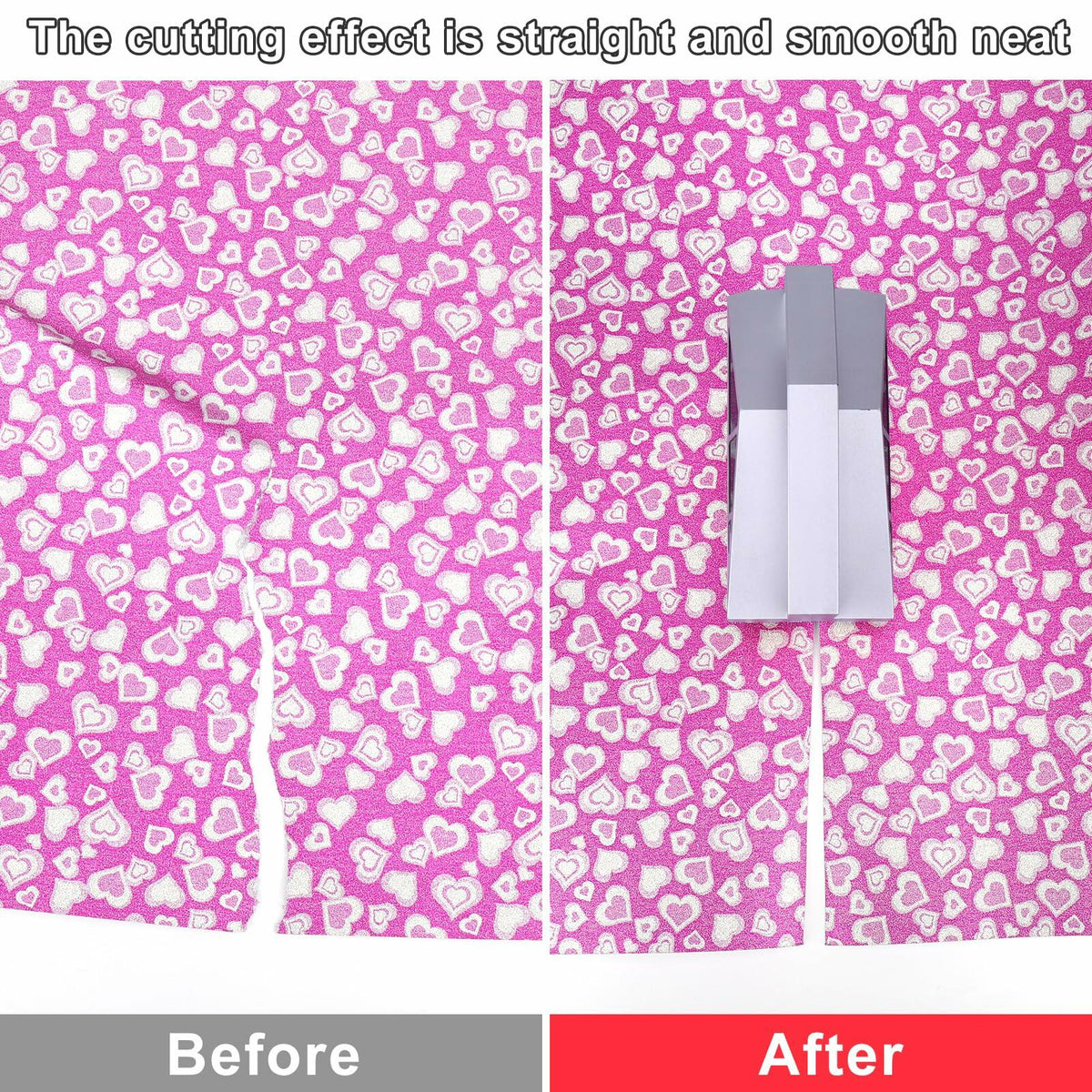 Vodolo Wrapping Paper Cutter with 6 Replaceable Blades Silver Gift Wrap Tool