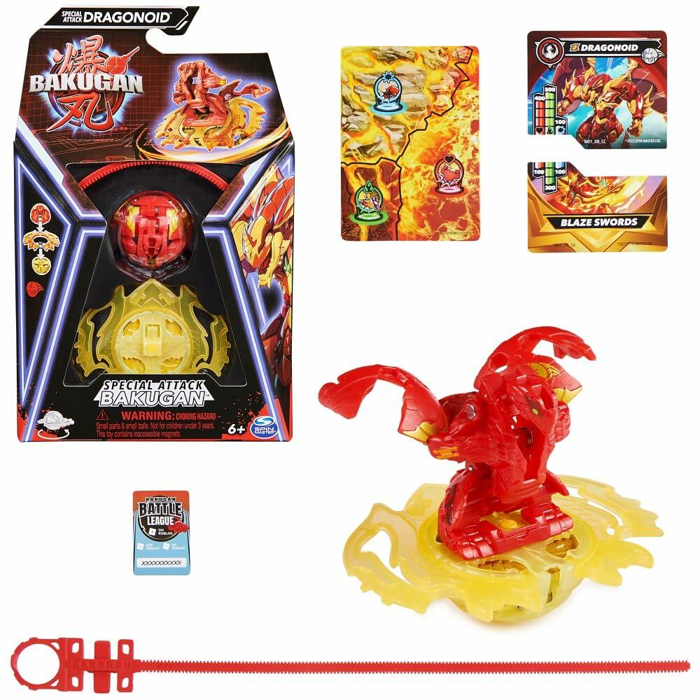 Bakugan Special Attack Dragonoid Spinning Collectible Action Figure & Cards