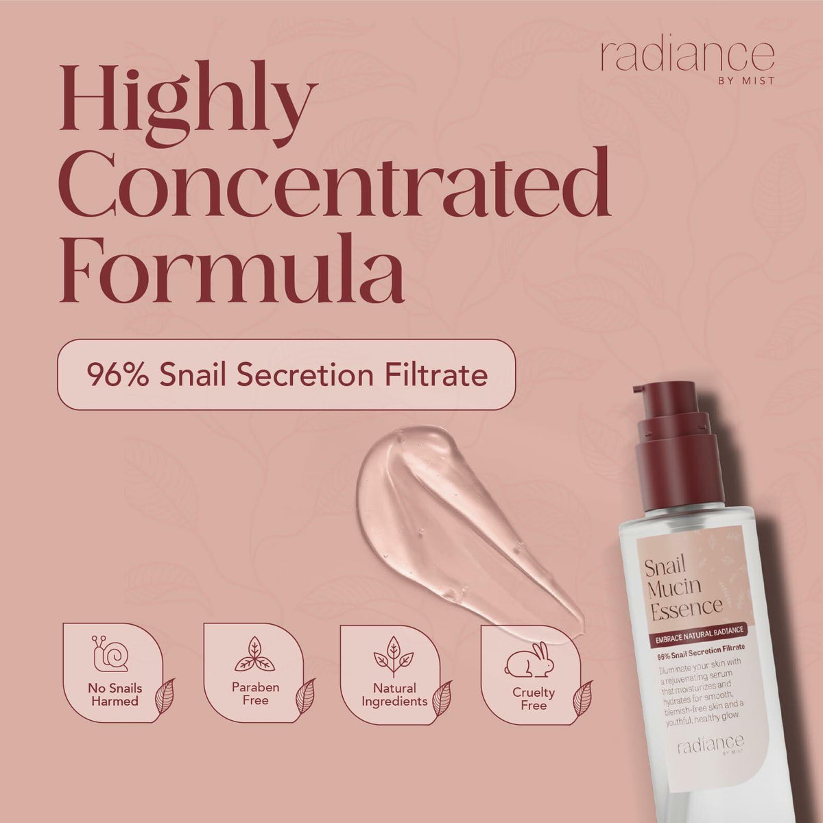Radiance Snail Mucin Serum 96% Mucin Hyaluronic Acid 100ml Korean Skin Care LIKE