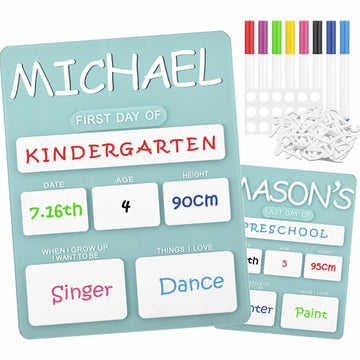 Chunful Personalized First Last Day School Board Acrylic Chalkboard 11x9 Inch
