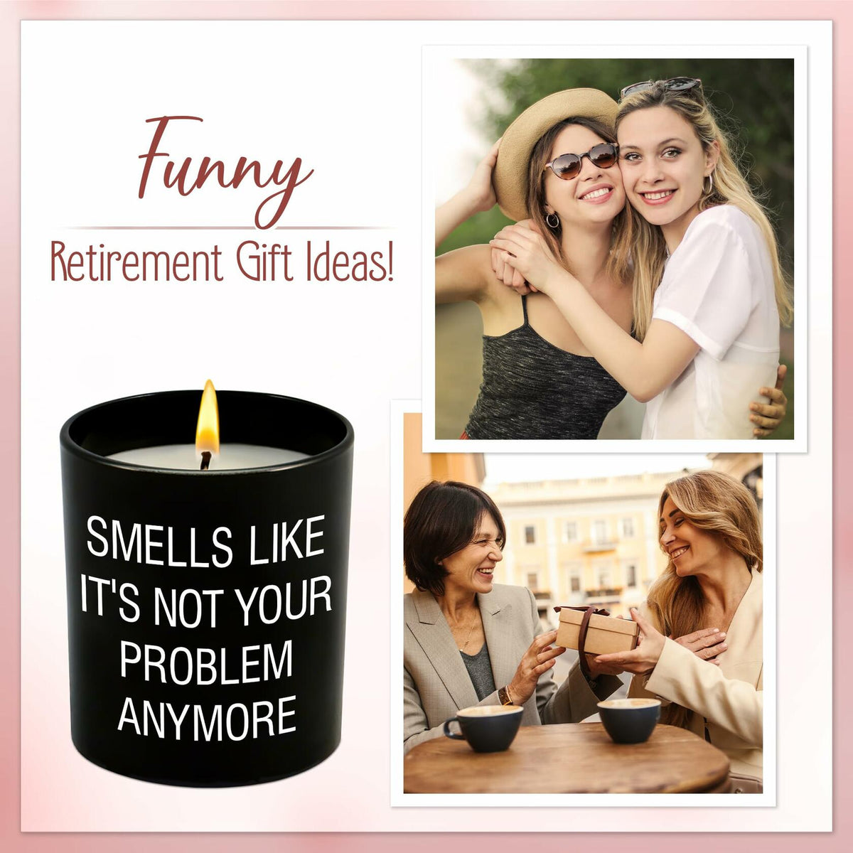 GAUDORA Vanilla Lavender Scented Soy Wax Candle 10oz Funny Retirement Gift
