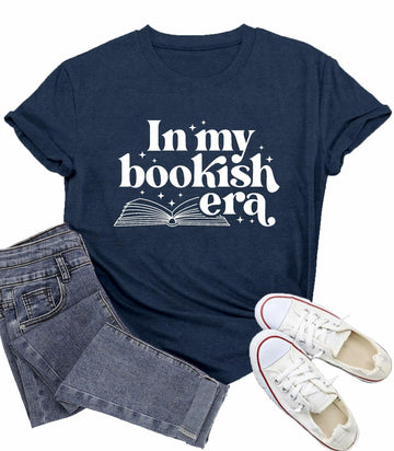 Wlen Teacher Reading T-Shirt Women Blue Soft Polyester Size XX-Large