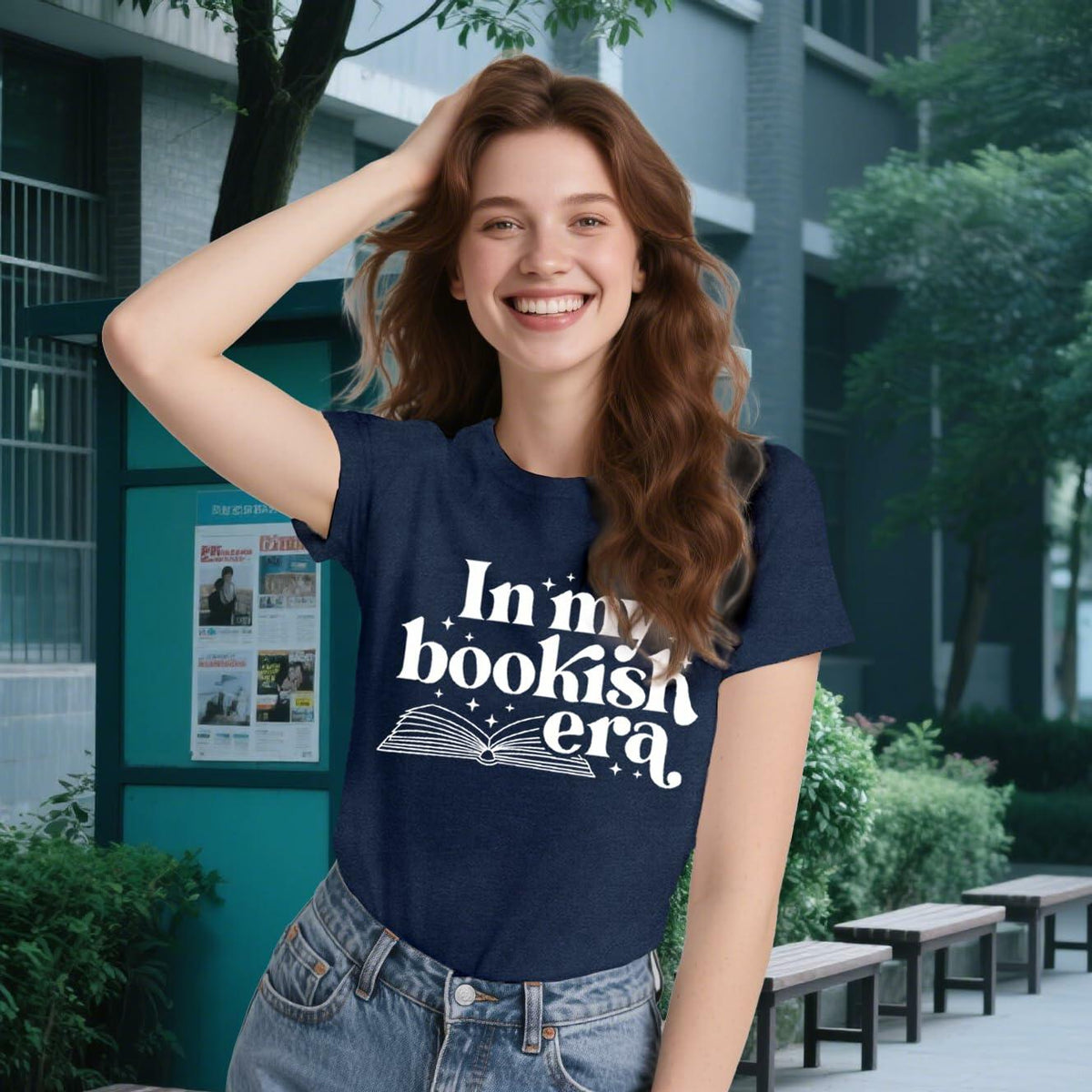 Wlen Teacher Reading T-Shirt Women Blue Soft Polyester Size XX-Large
