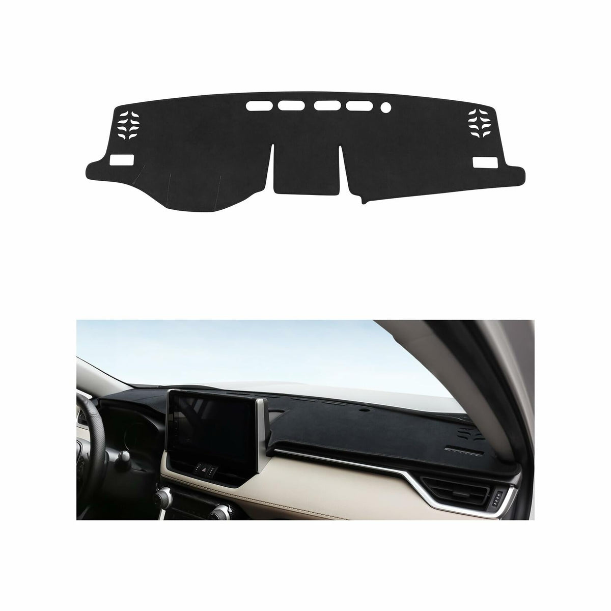Bercicci Dash Cover Toyota RAV4 2019-2025 Hybrid PHEV Flannel Black