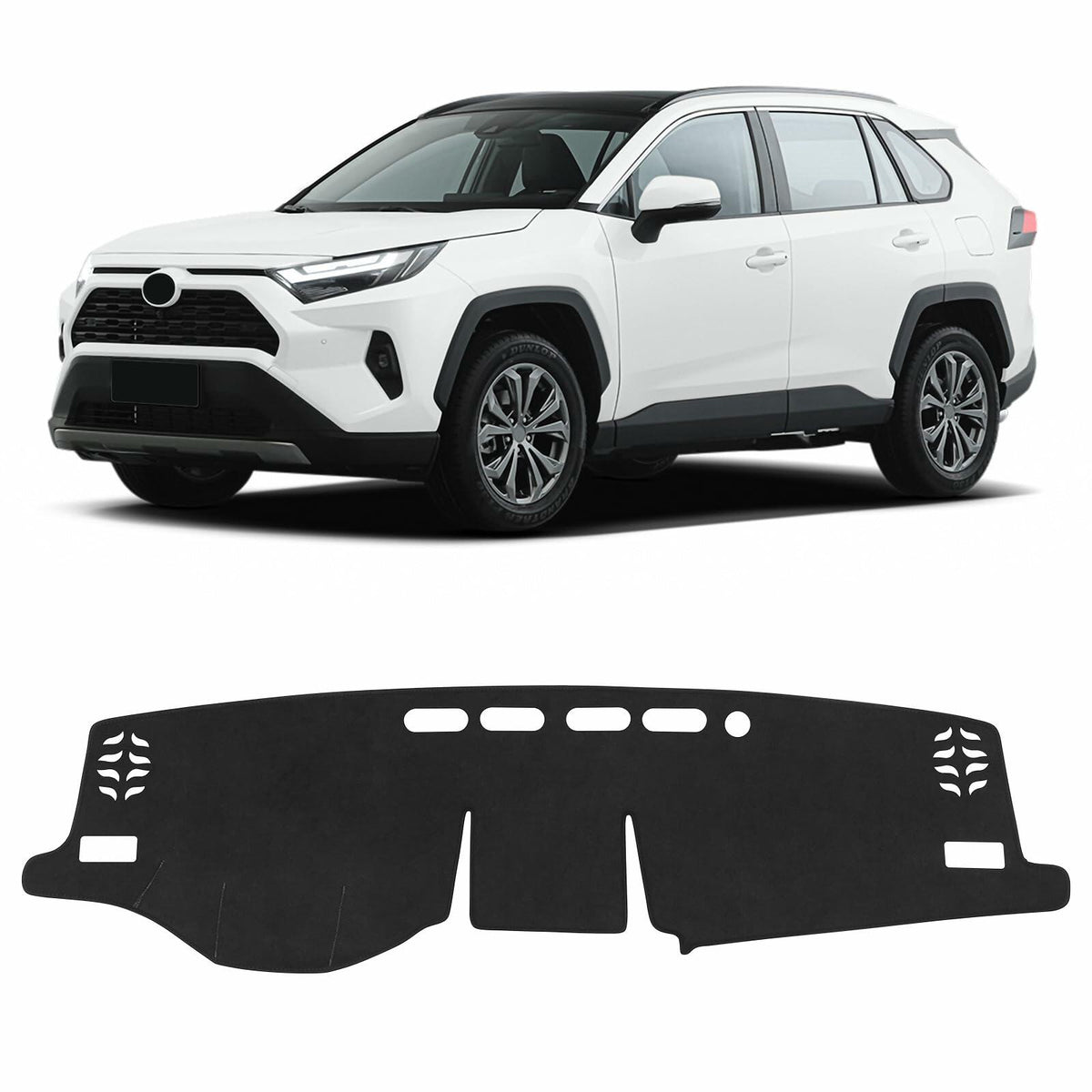 Bercicci Dash Cover Toyota RAV4 2019-2025 Hybrid PHEV Flannel Black