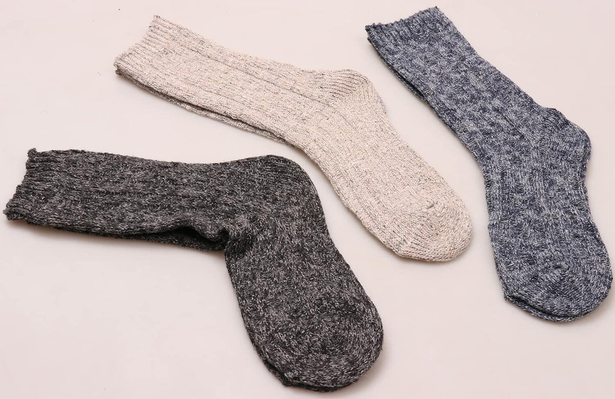 TINTAO Women's Cotton Knit Thick Warm Wool Crew Socks Multi-07 Size 5-10