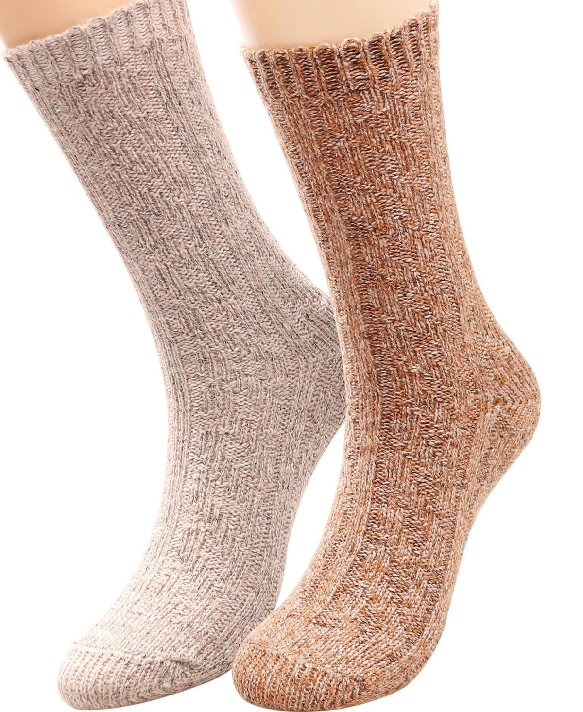 TINTAO Women's Cotton Knit Thick Warm Wool Crew Socks Multi-07 Size 5-10