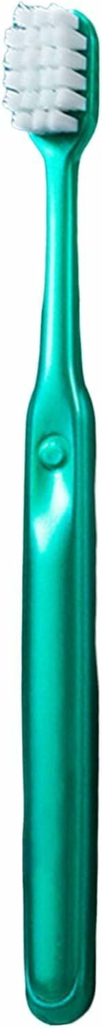 Calsgkspray Green Wide Head Fine Bristle Portable Manual Toothbrush
