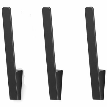 PEDORUBY Wall Mount Hat Rack Hooks for Baseball Caps 3 Pack Black