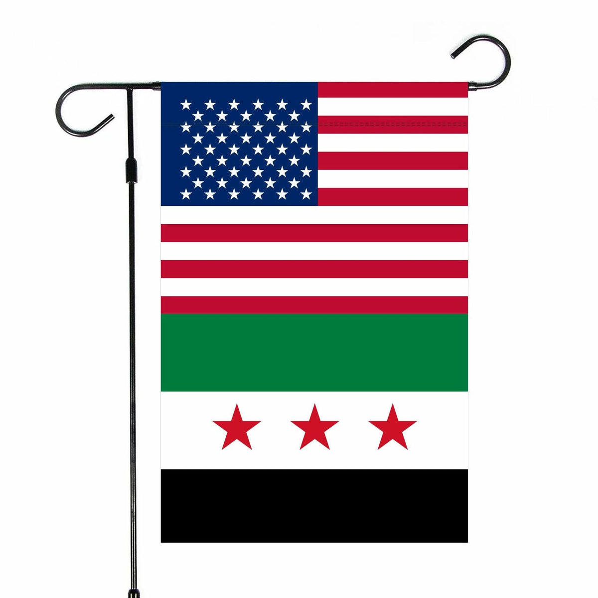KIIPOAPAU Syrian Garden Flag 12x18in Double Sided Polyester Yard Banner