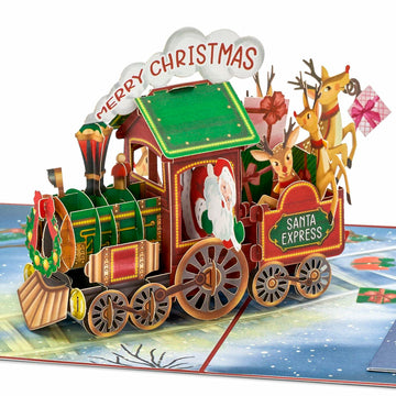POPWOW Christmas Tree 3D Pop Up Card 5x7 with Envelope & Message Note