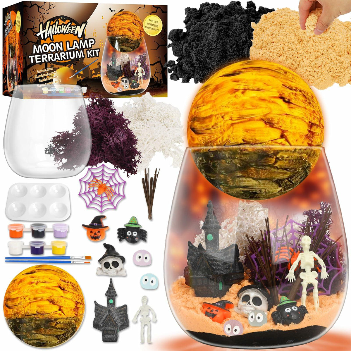 FYHMDC Halloween Light-Up Terrarium Kit LED Night Light Boys Ages 4-12