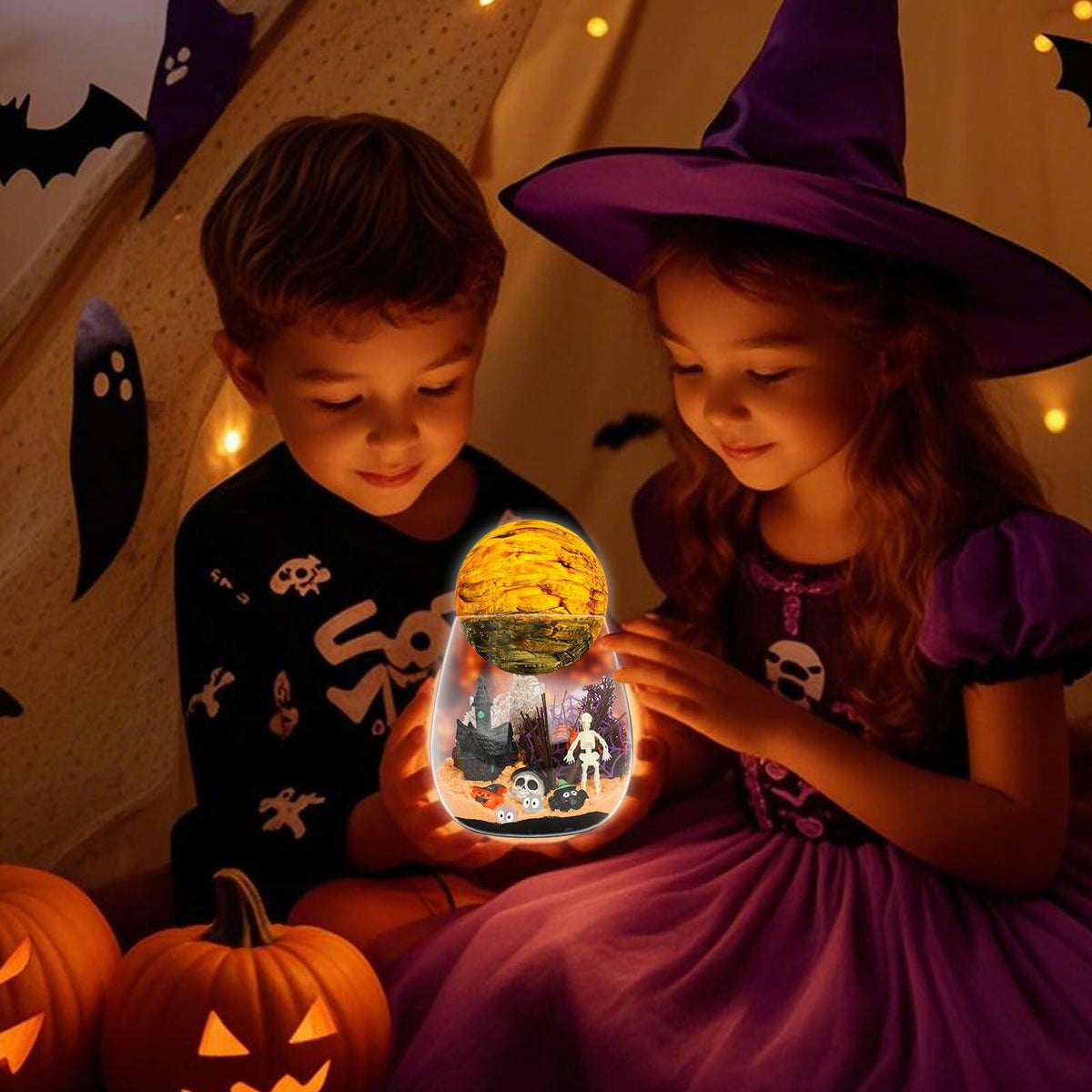 FYHMDC Halloween Light-Up Terrarium Kit LED Night Light Boys Ages 4-12